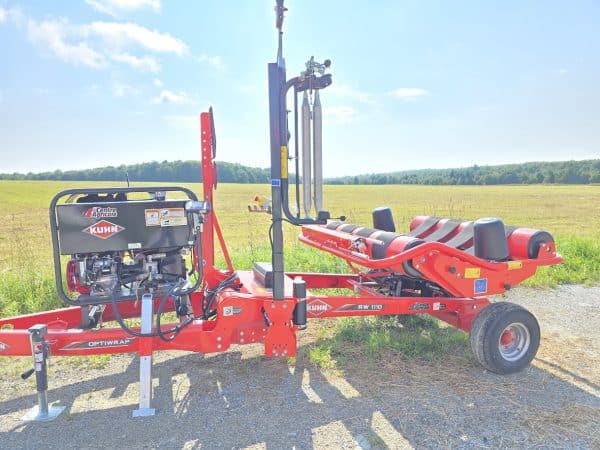 Enrobeuse Kuhn à bale ronde RW 1110C (90 balles approx) avec moteur et télécommande - Stock#d9813h
