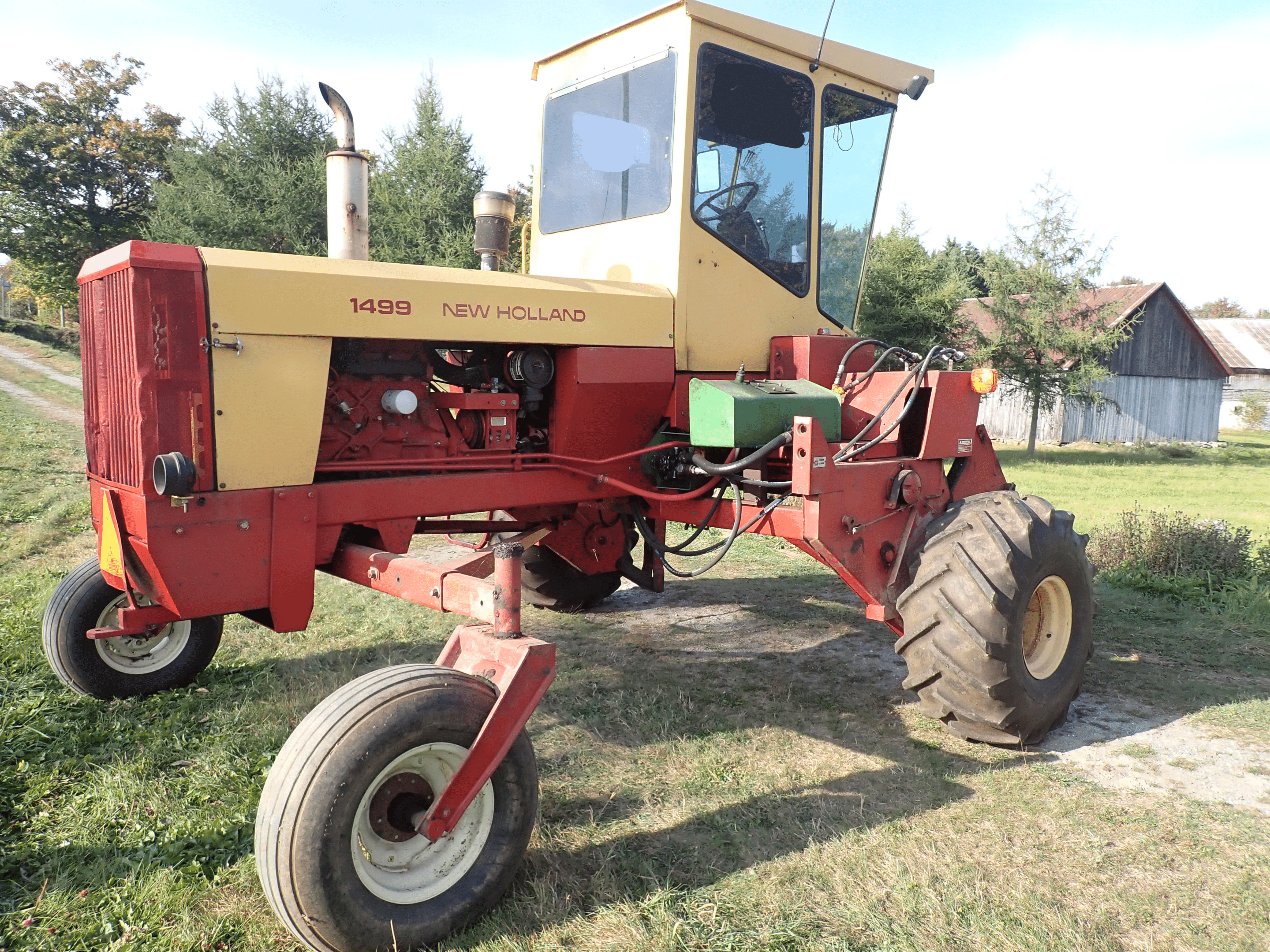 Andaineuse New Holland 1499T avec table de 18 pieds Macdon et buggy de transport pour andaineuse et wagon Horst pour table-Stock #S2362A/9636 – Image 4