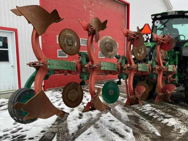 Kverneland EG 100 4-Furrow Reversible Mounted Plow with Coulters - Stock#D7612x