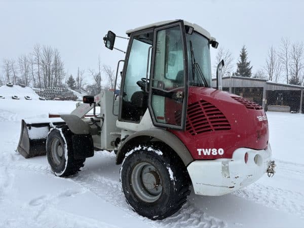 Takeuchi TW80 Wheel Loader with bucket, forks, and snow basket - Year: 2012 - 4750 hours - Stock# E1165H/9124