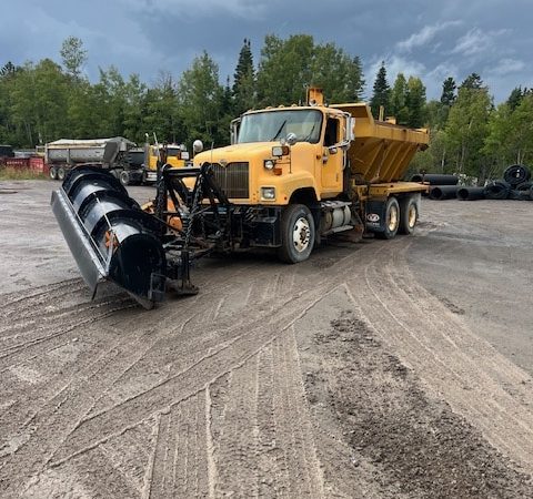 Camion 10 roues charrue International 5500 2004