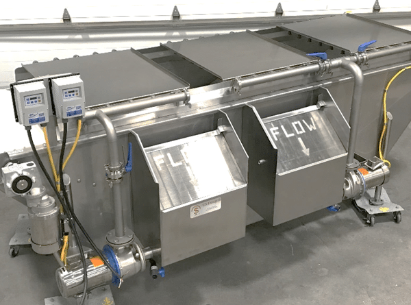 Industrial Stainless Steel Greens Washing Equipment with Conveyor - Stock#d10497a