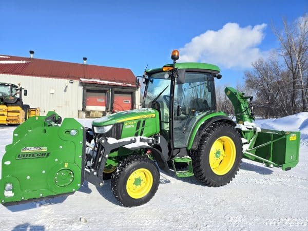 John Deere 4066R Tractor with Cotech 6/10 Scraper and AgriMetal 2686 Snow Blower - Year: 2020 - 730 hrs - Stock#d10532a