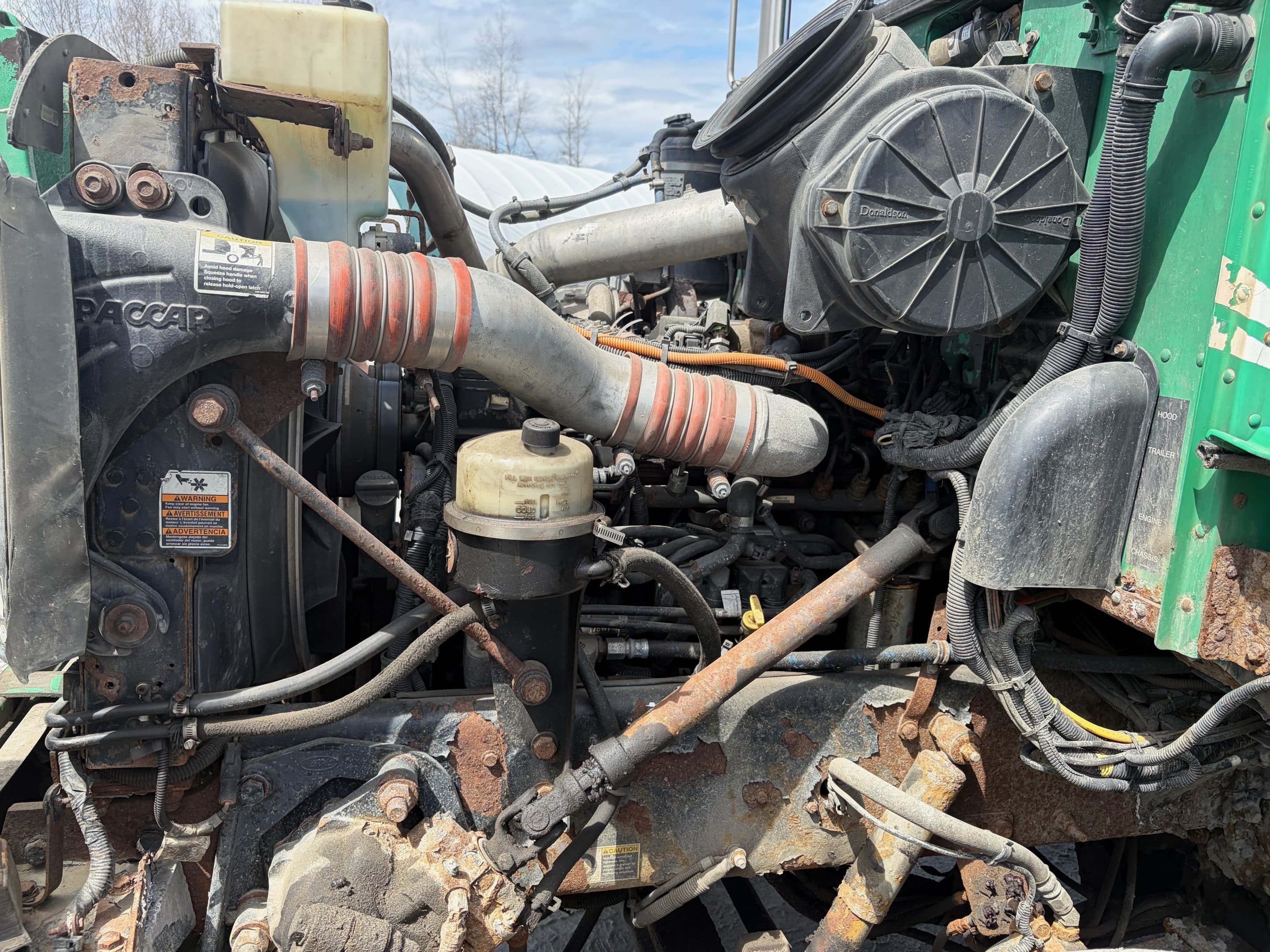 Camion plateforme avec grue Peterbilt 340-Moteur Paccar PX-8-Transmission 10 vitesses-495000KM-Année:2009-Stock#E1395A/11018 – Image 10