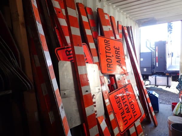 Lot de barricades routières