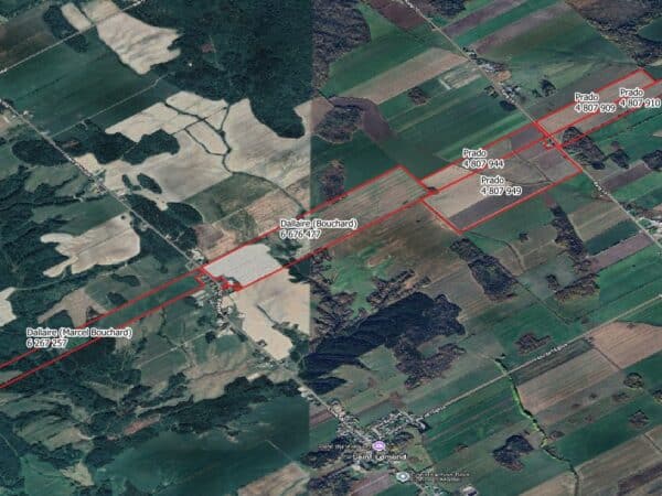 Terre à VENDRE - Municipalité de St-Edmond-les-Plaines - 161 acres cultivables nivelés et drainés - Stock#d11234d