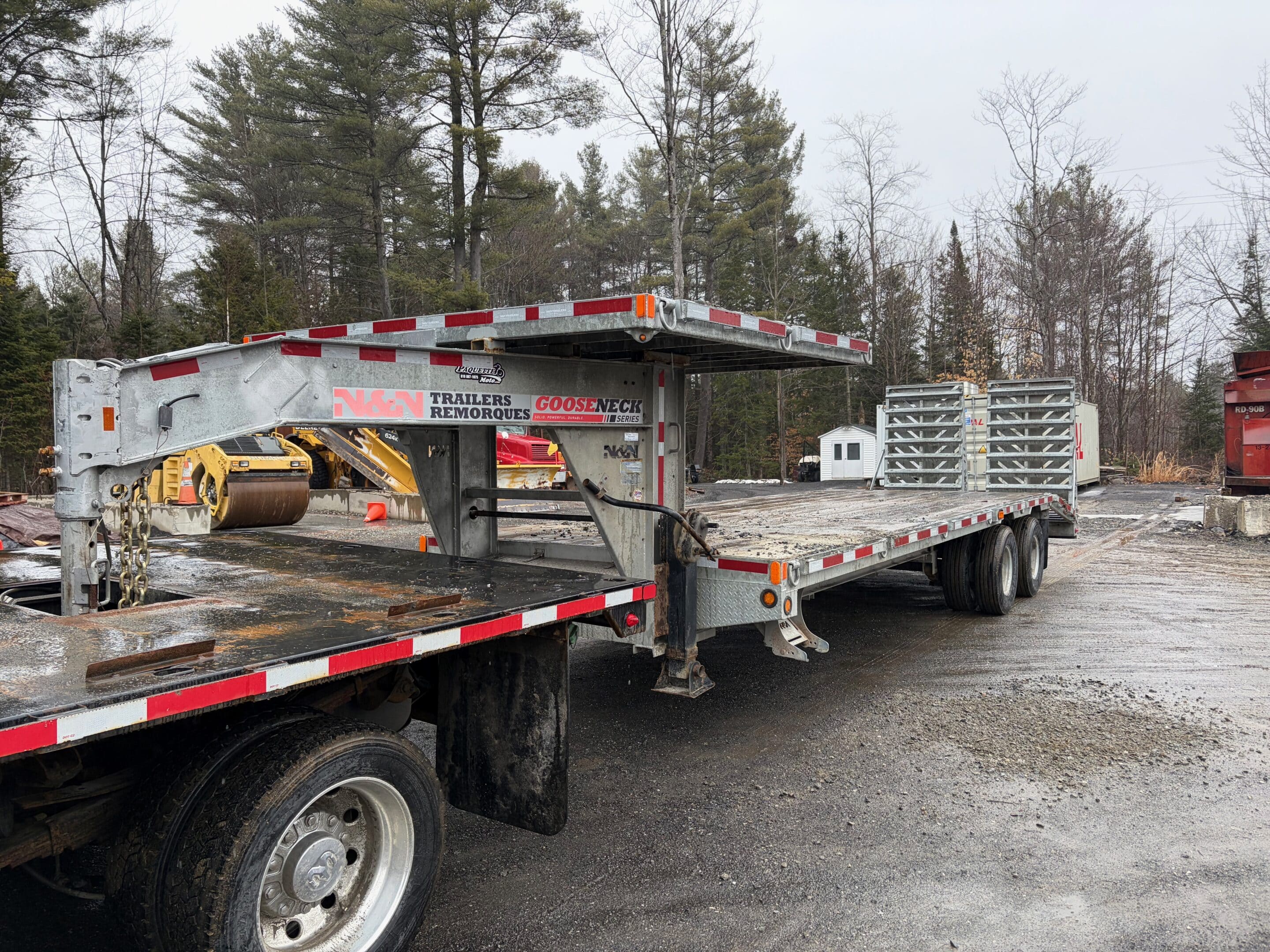 Remorque Gooseneck N&N Galvanisé 2 essieux 12.000 lbs 22pi plateforme+5pi rampes-Année:2019-Stock#E1366E/11331