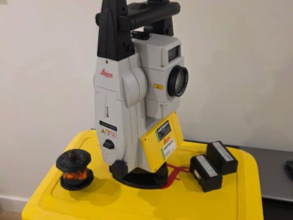 Leica ICR70 Total Station with pole tripod and data collector, nearly new condition-Stock#E1441A/9103
