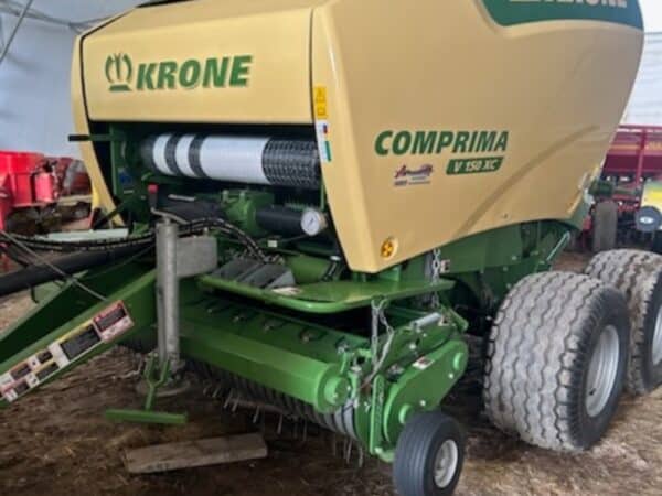 Presse à balle ronde Krone Comprima V150 XC roto cut 26 couteaux-Année:2018-11498 balles-stock#d11541a