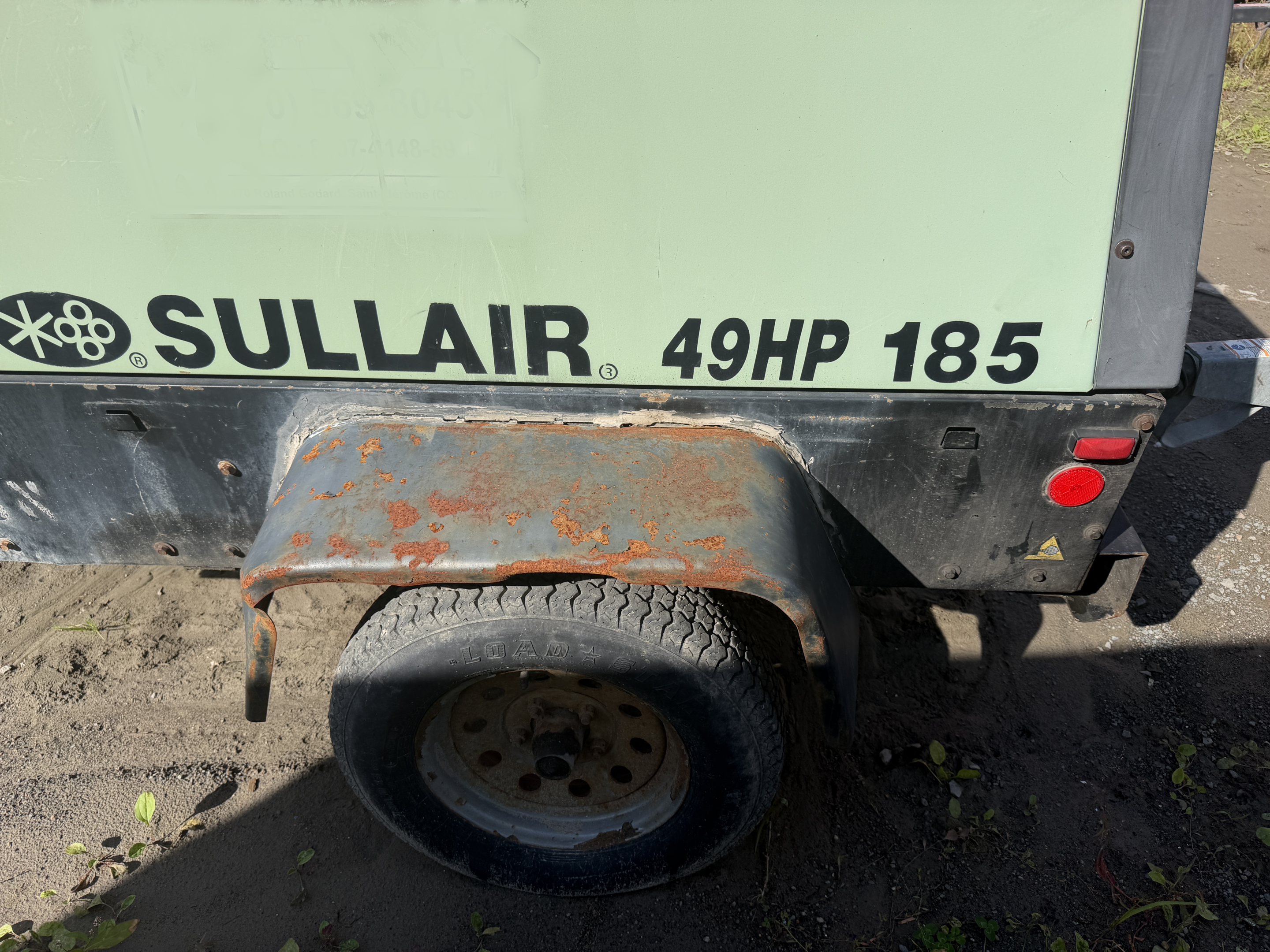 Compresseur Air Sullair 185 monté sur remorque Année:2012-2696 heures -Stock#P1580/11666a – Image 2