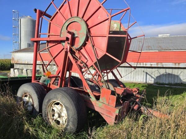 Dérouleuse de 8 pi pour tuyaux de dryline - Stock#d11909a