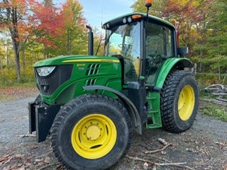 2019 John Deere 6110M Tractor with Cotech PPCR 8-12 scraper